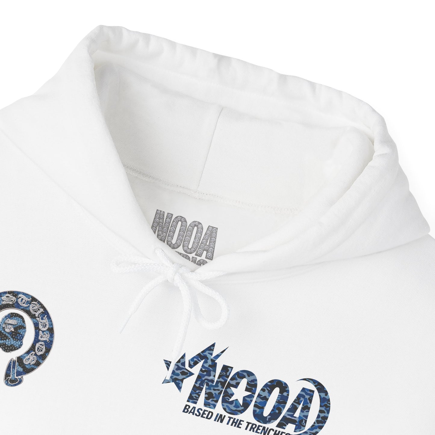 NOOA Logo Hoodie — 'Based in the Trenches' Graphic Pullover