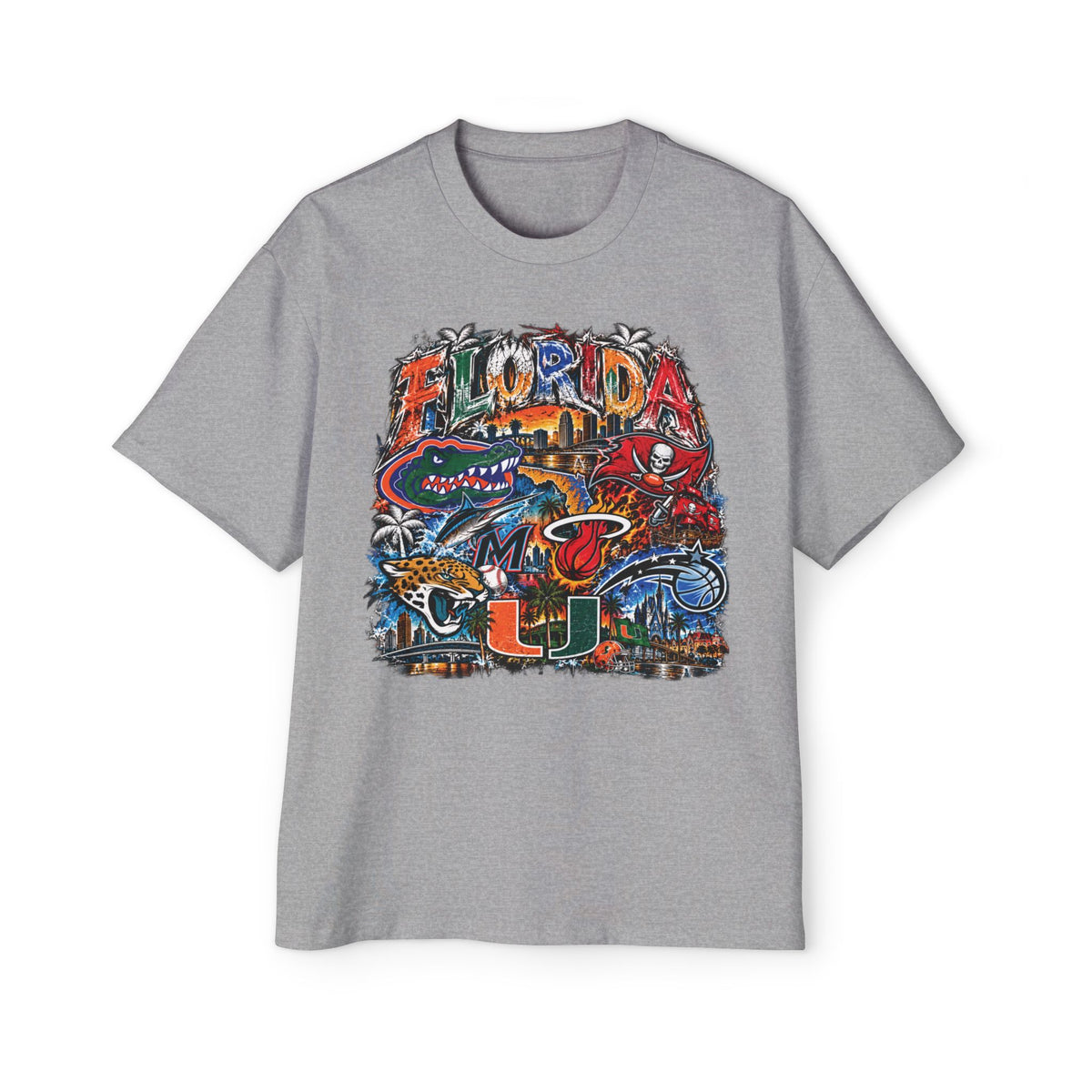 Florida Vintage Collage Tee — University of Miami Hurricanes Graphic Shirt