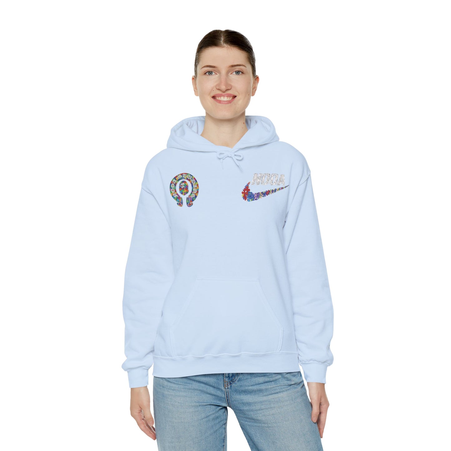 NOOA Floral Logo Hoodie - Colorful Nike Swoosh Pullover