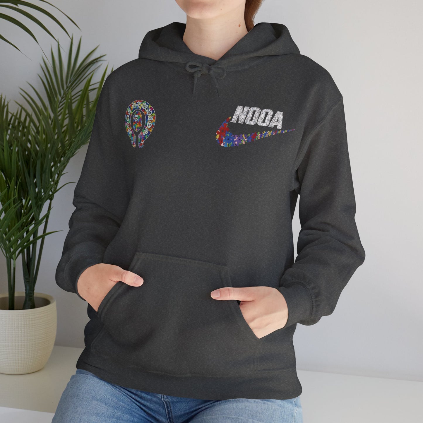 NOOA Floral Logo Hoodie - Colorful Nike Swoosh Pullover