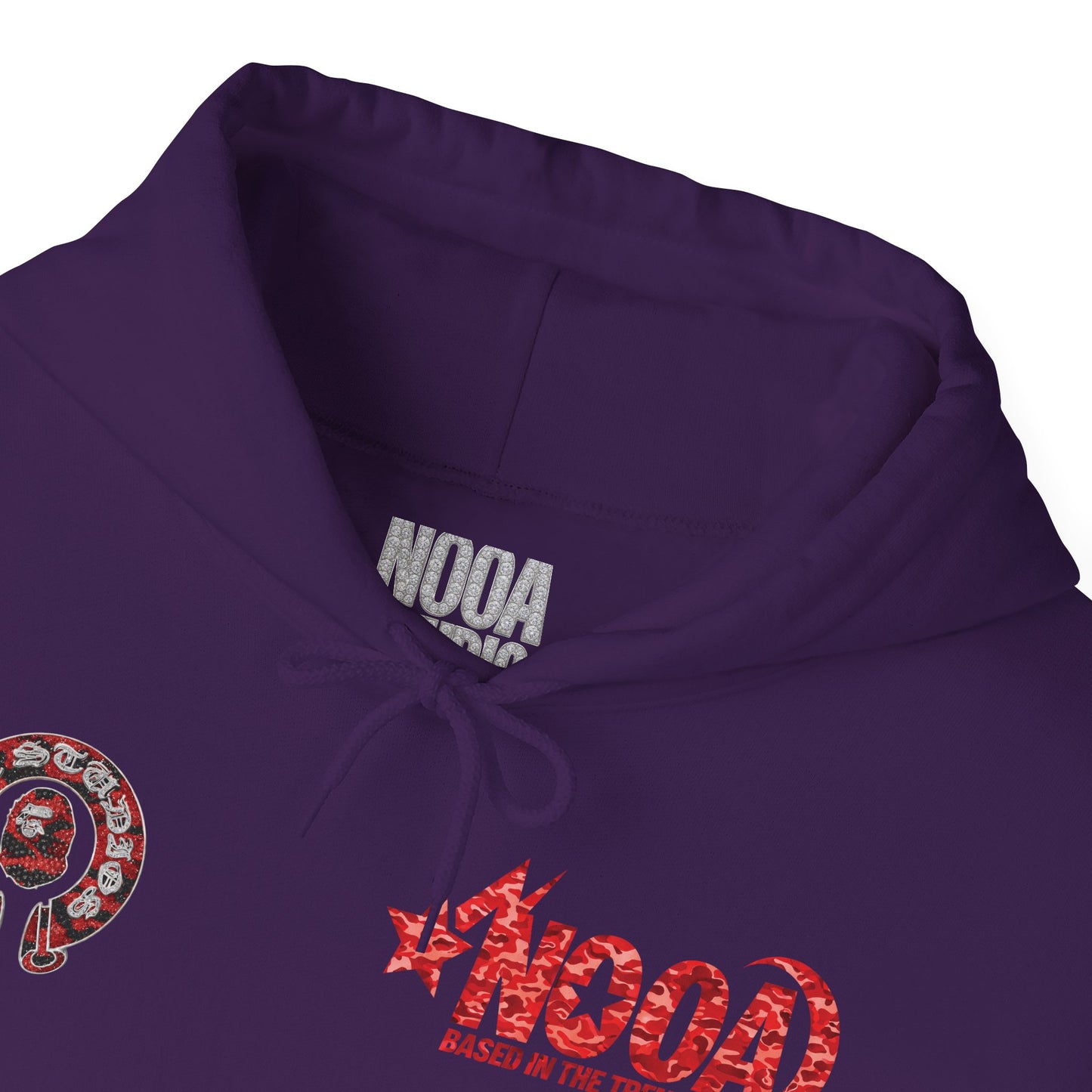 NOOA 'Based in the Trenches' Graphic Hoodie — Retro Star Logo Pullover