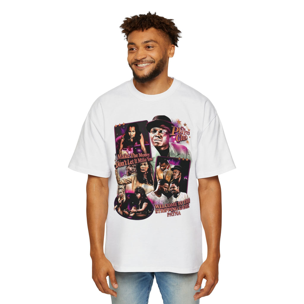 Men's Oversized Tee — Retro Hip-Hop Collage "Don't Let it Move" Graphic