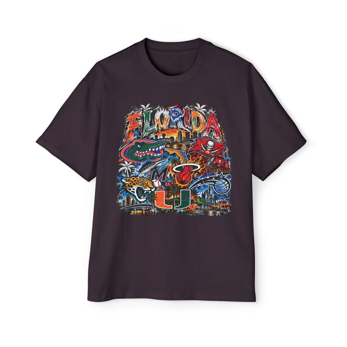 Florida Vintage Collage Tee — University of Miami Hurricanes Graphic Shirt