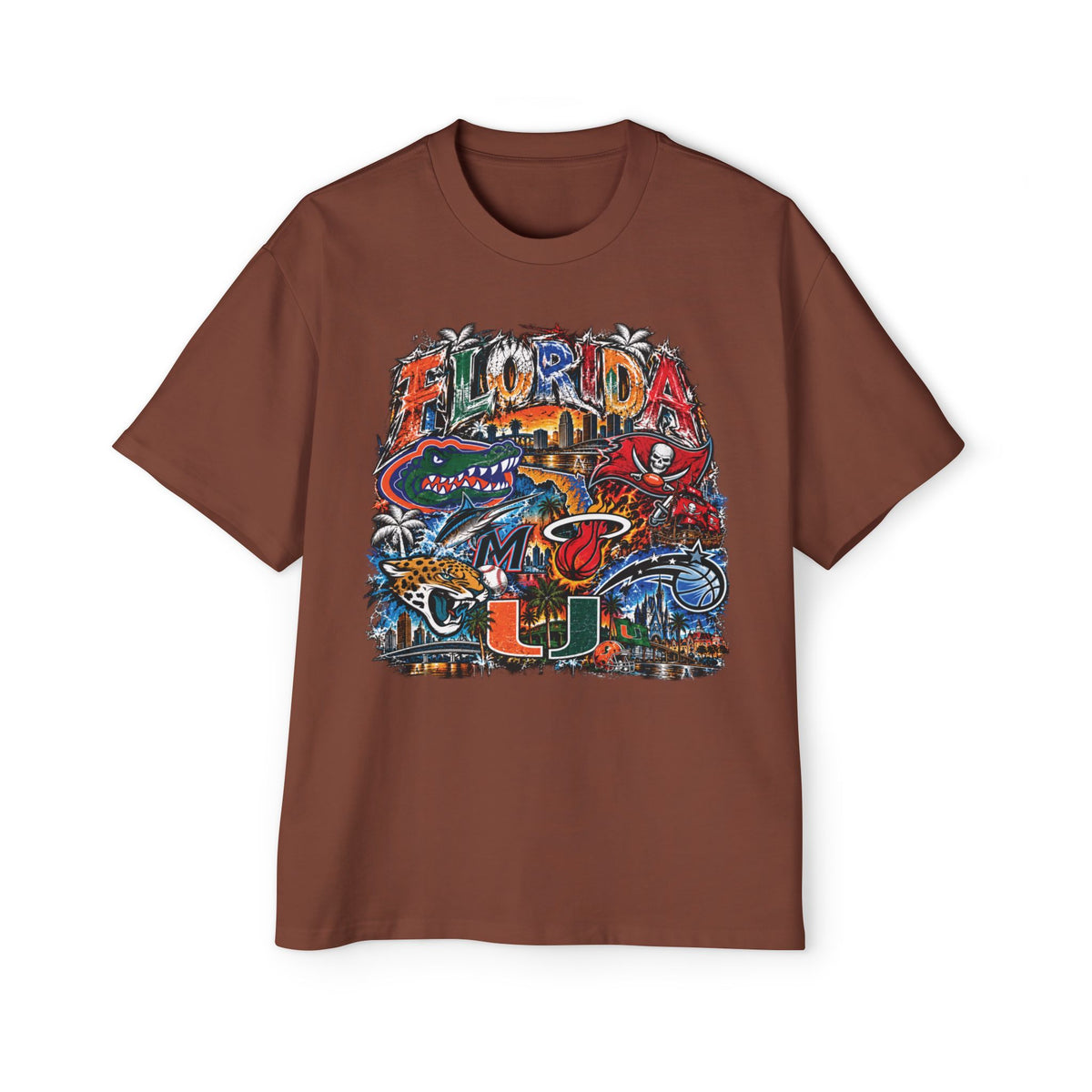 Florida Vintage Collage Tee — University of Miami Hurricanes Graphic Shirt