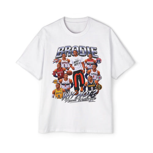 Westbrook 'The Beast' Graphic Tee — Retro Basketball Collage Shirt