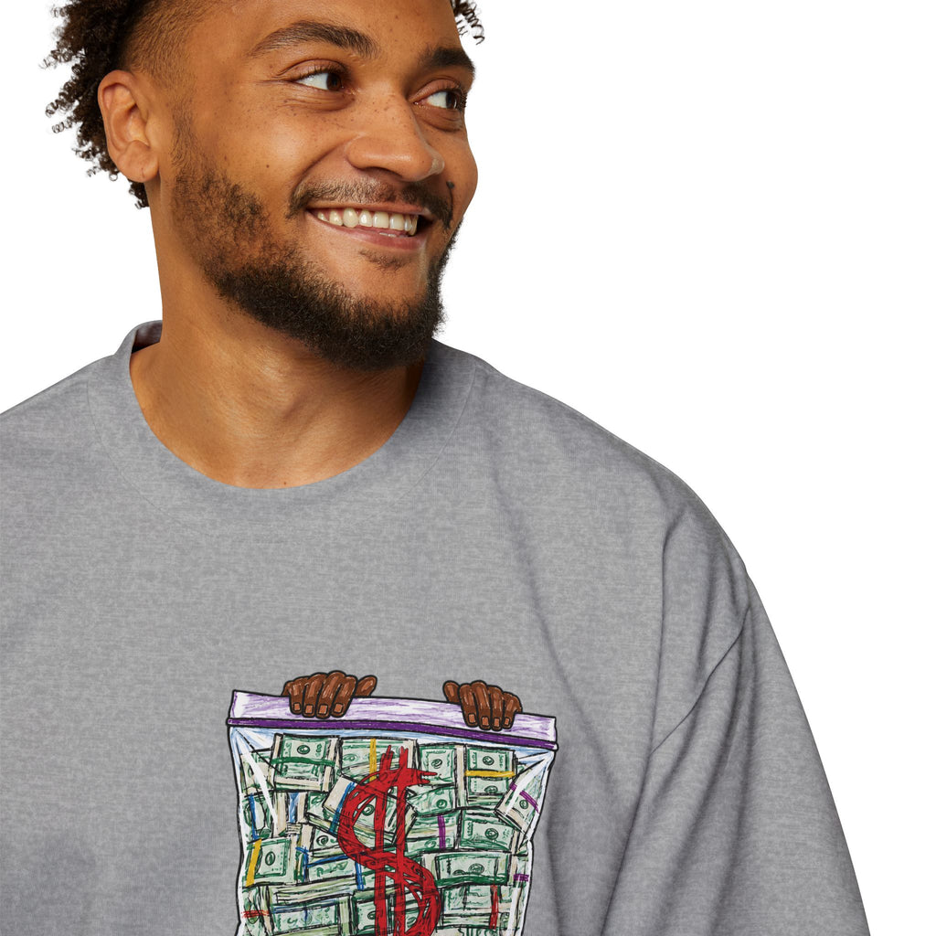 Money Bag Graphic Tee — "Nooa Currency" Oversized Men’s T-Shirt