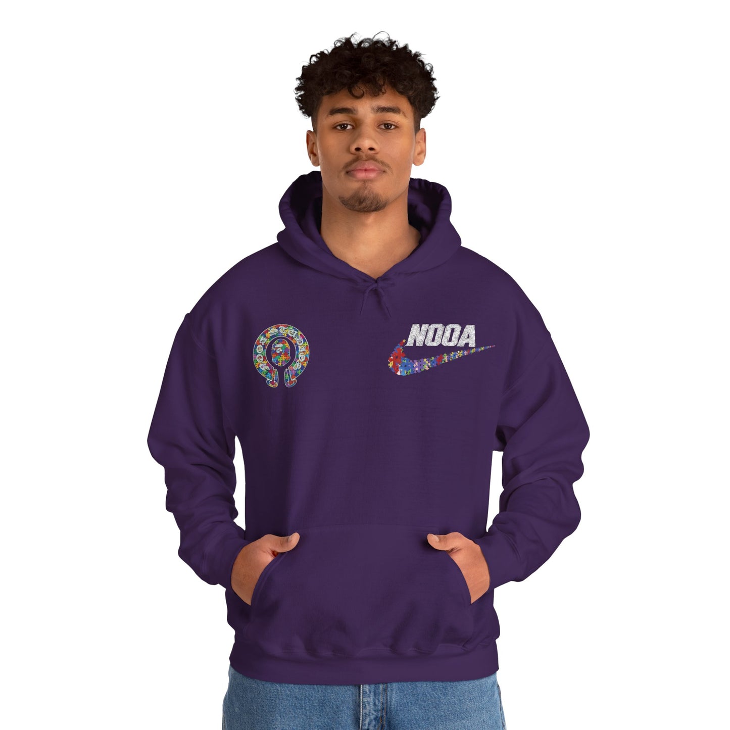 NOOA Floral Logo Hoodie - Colorful Nike Swoosh Pullover