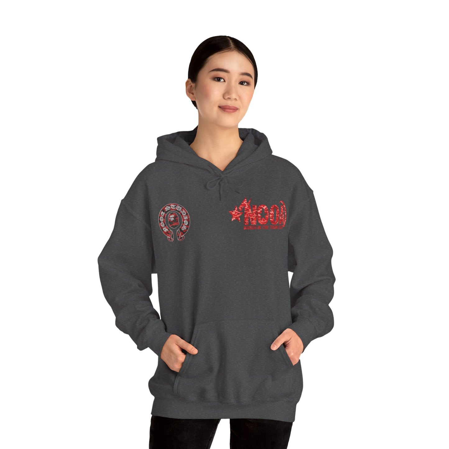 NOOA 'Based in the Trenches' Graphic Hoodie — Retro Star Logo Pullover