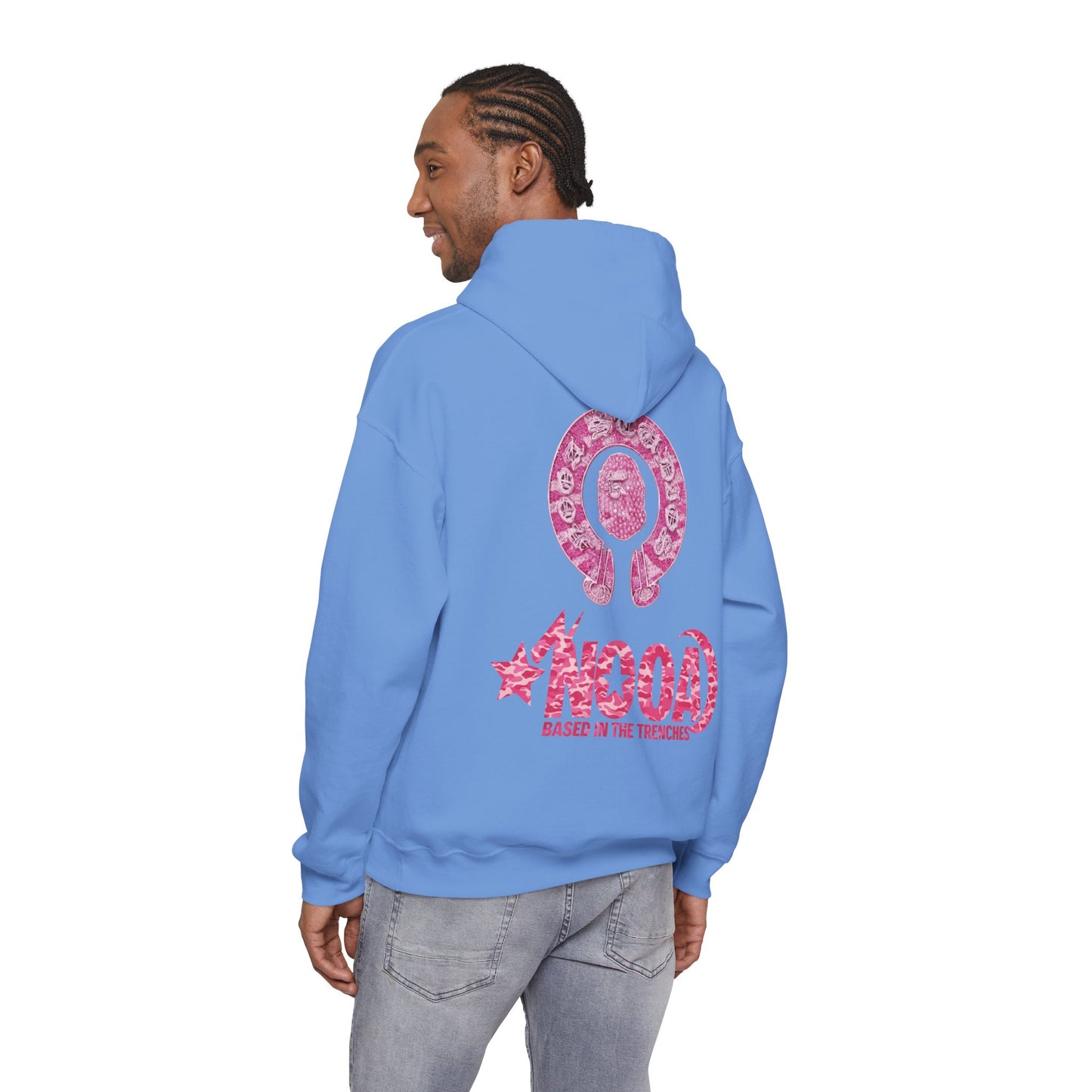 Hoodie — NOOA Pink Logo Graphic Hoodie (Based in the Trenches)