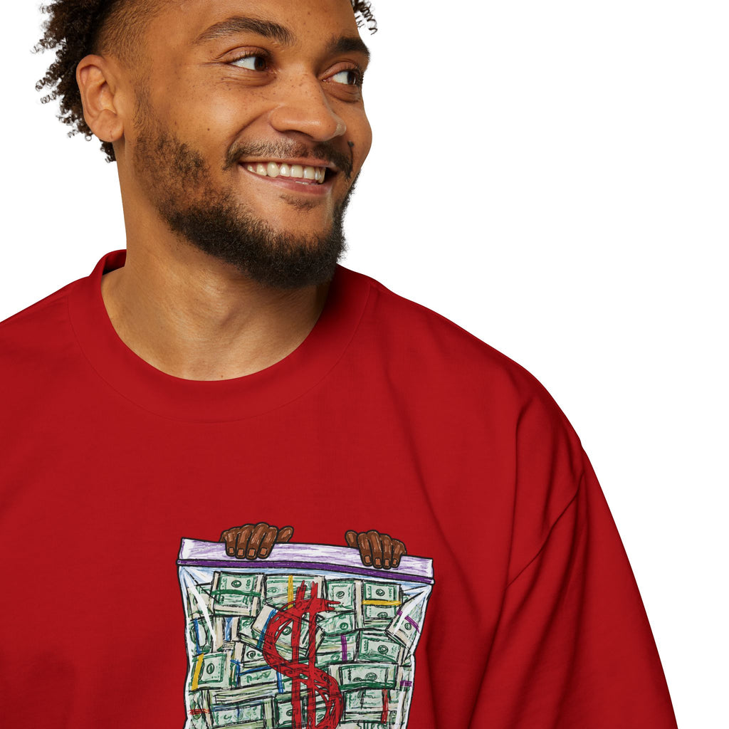 Money Bag Graphic Tee — "Nooa Currency" Oversized Men’s T-Shirt