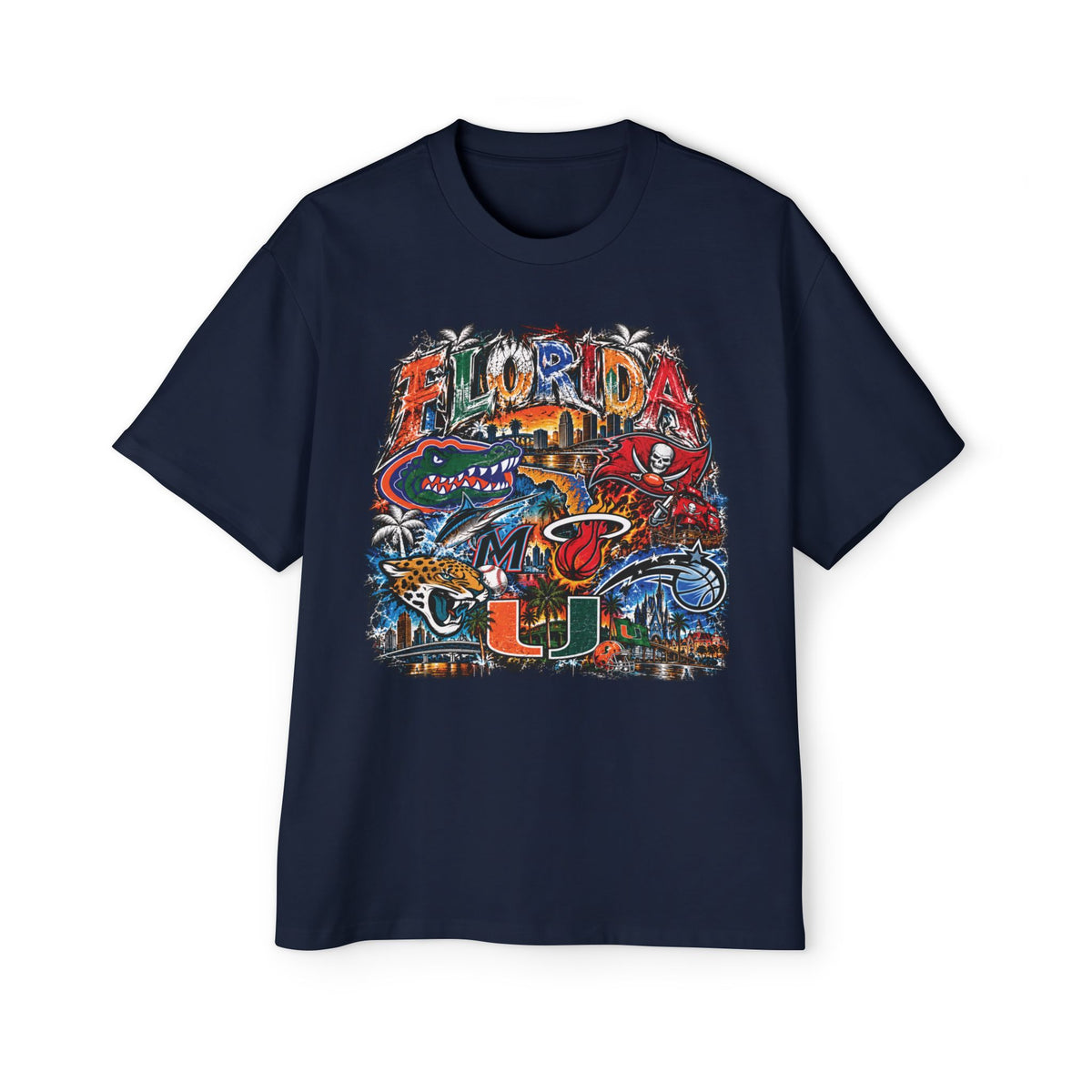 Florida Vintage Collage Tee — University of Miami Hurricanes Graphic Shirt