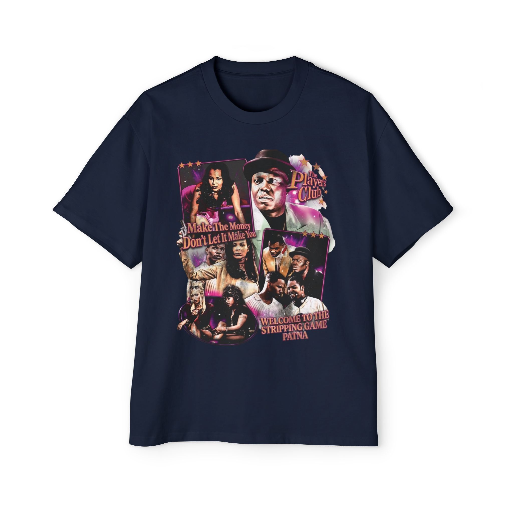 Men's Oversized Tee — Retro Hip-Hop Collage "Don't Let it Move" Graphic