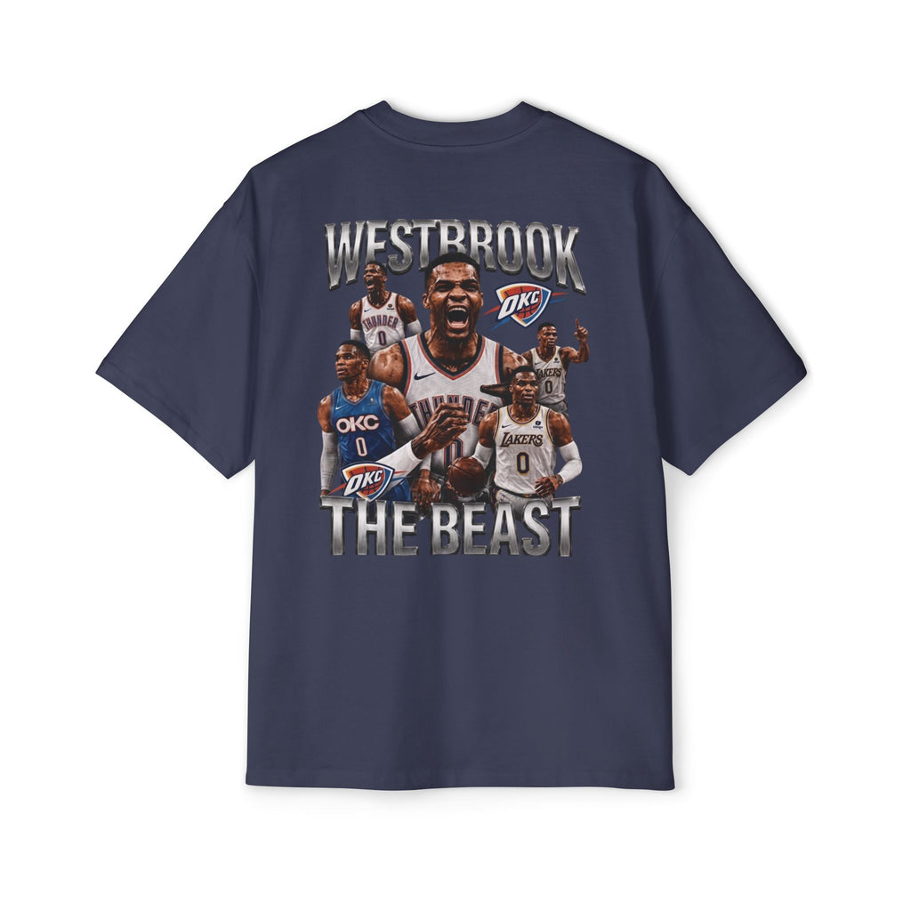 Westbrook 'The Beast' Graphic Tee — Retro Basketball Collage Shirt