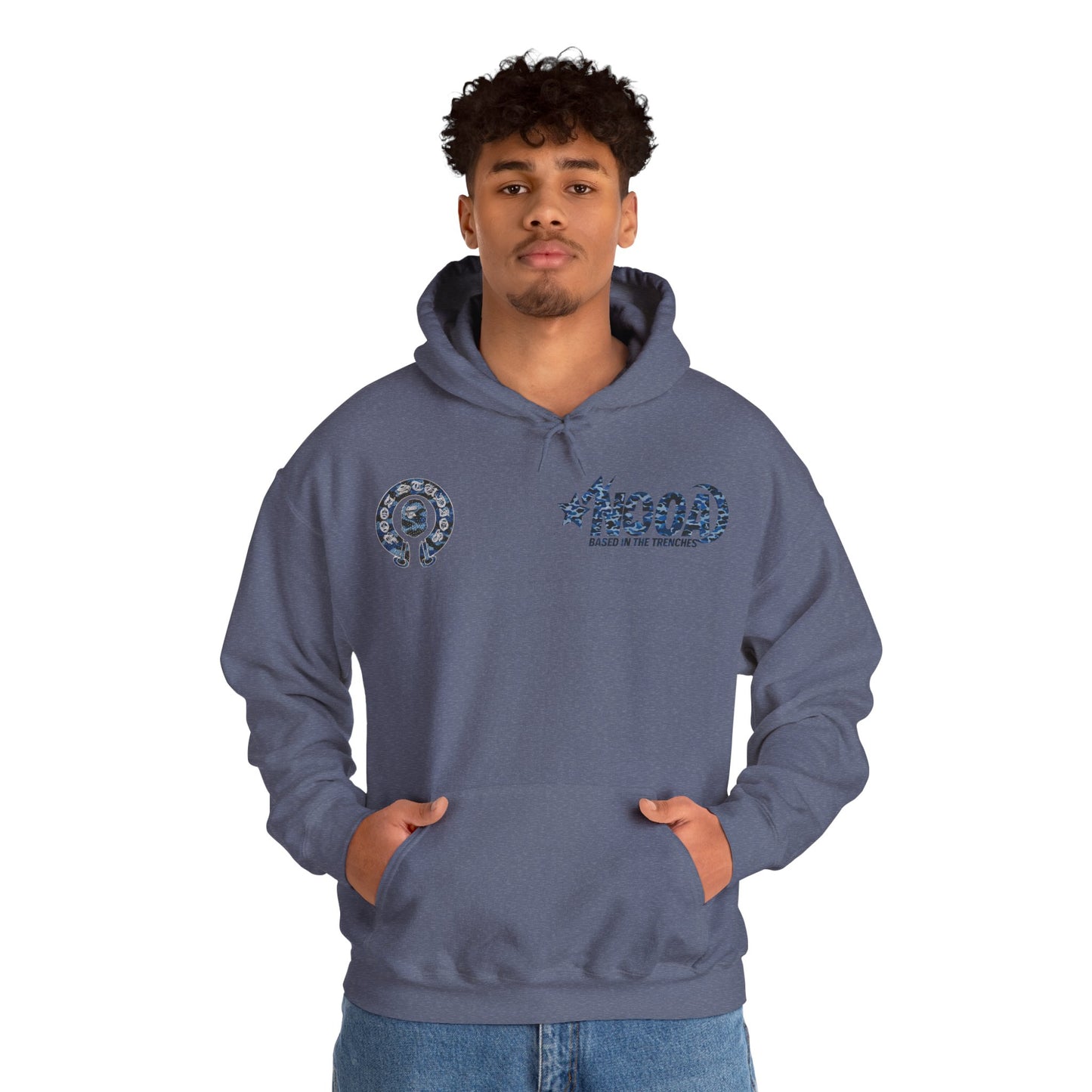 NOOA Logo Hoodie — 'Based in the Trenches' Graphic Pullover