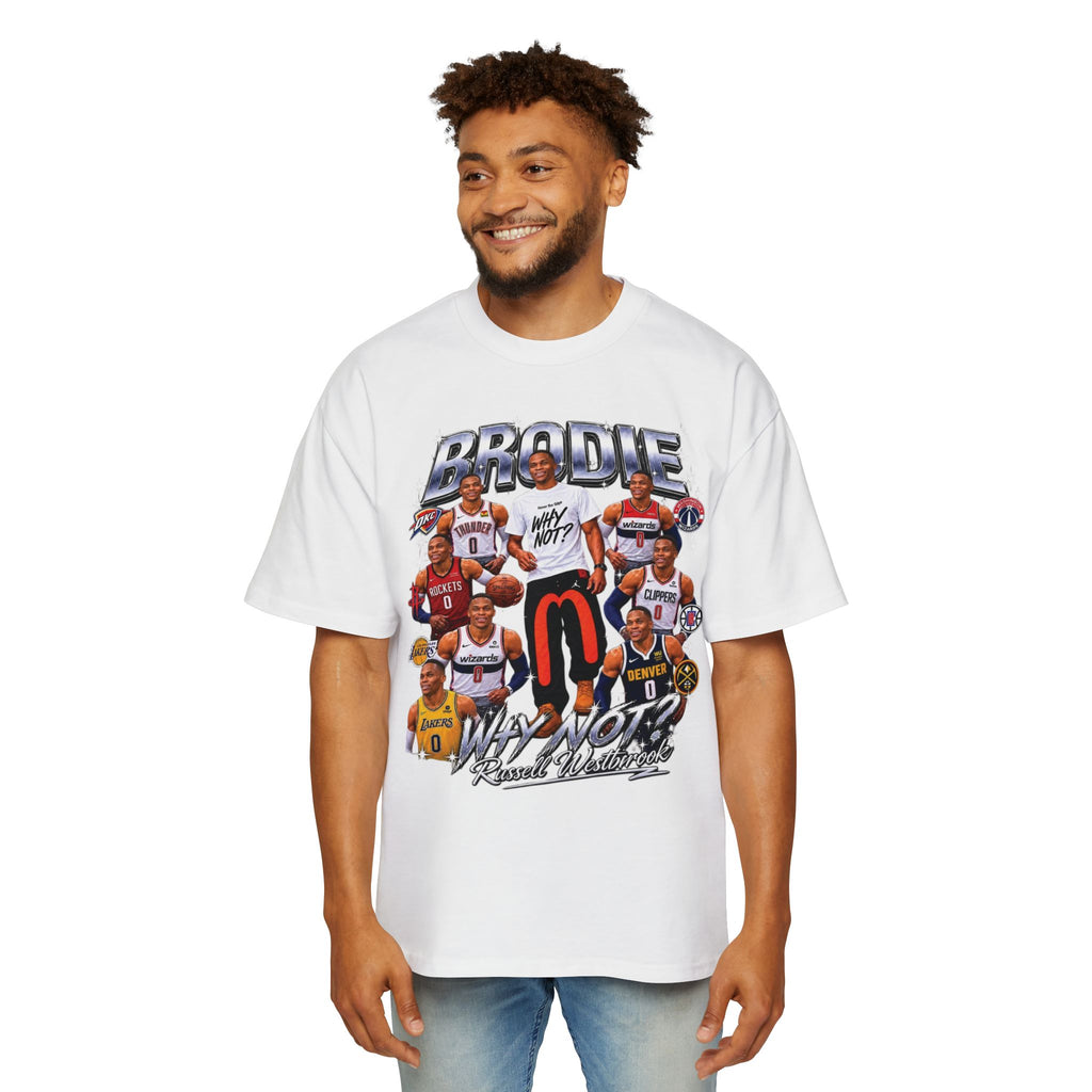 Westbrook 'The Beast' Graphic Tee — Retro Basketball Collage Shirt