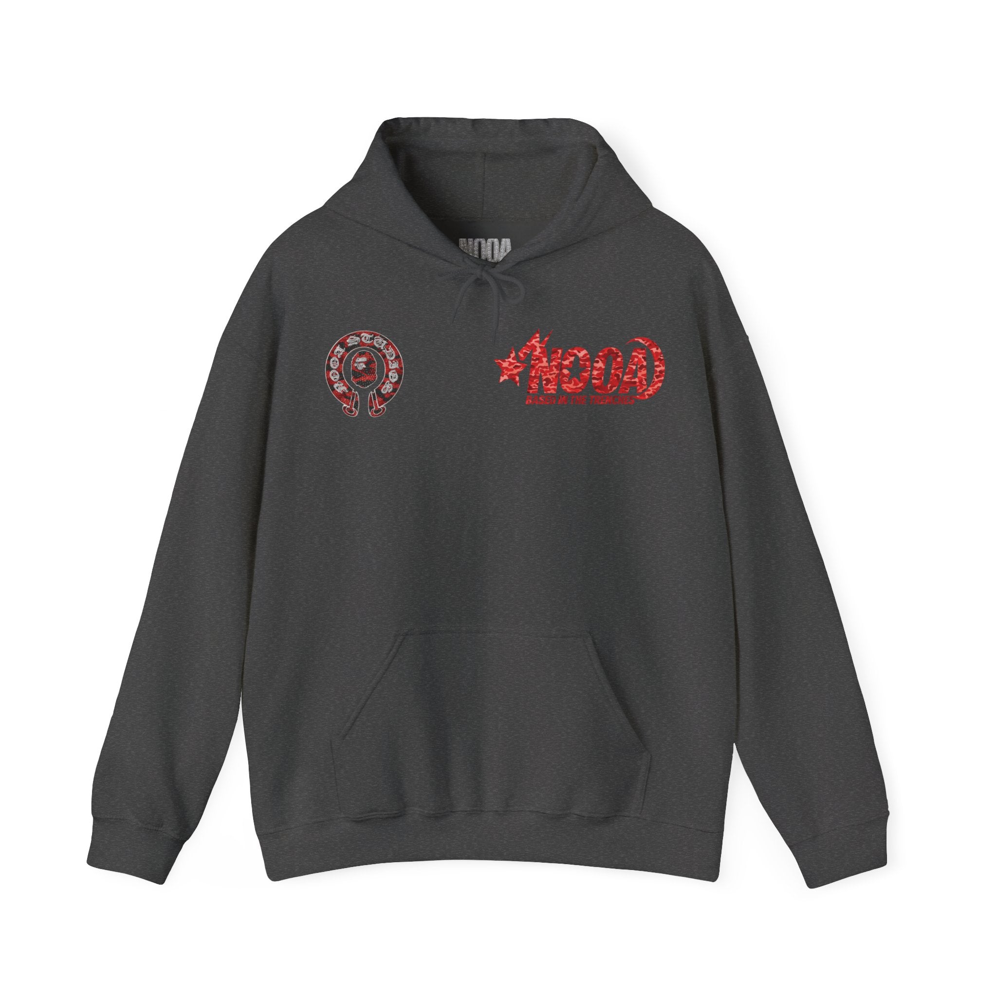 NOOA 'Based in the Trenches' Graphic Hoodie — Retro Star Logo Pullover