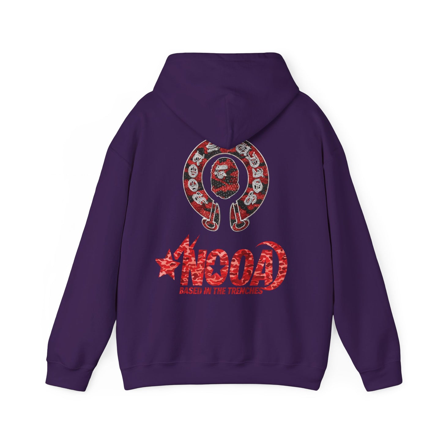 NOOA 'Based in the Trenches' Graphic Hoodie — Retro Star Logo Pullover
