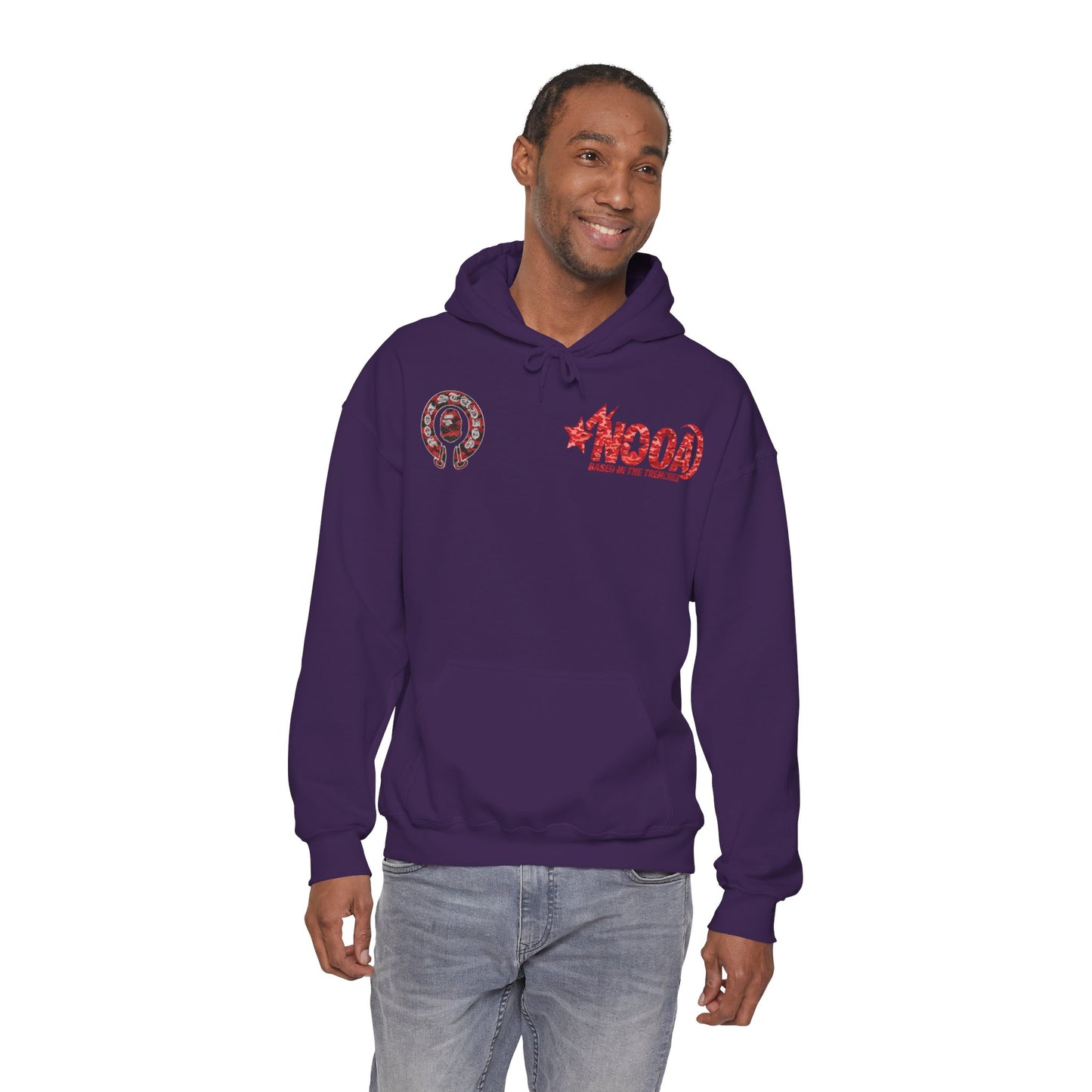 NOOA 'Based in the Trenches' Graphic Hoodie — Retro Star Logo Pullover