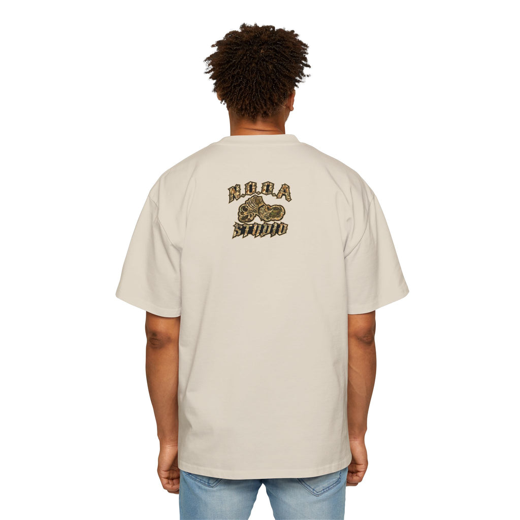 Men's Oversized Tee — Retro Hip-Hop Collage "Don't Let it Move" Graphic