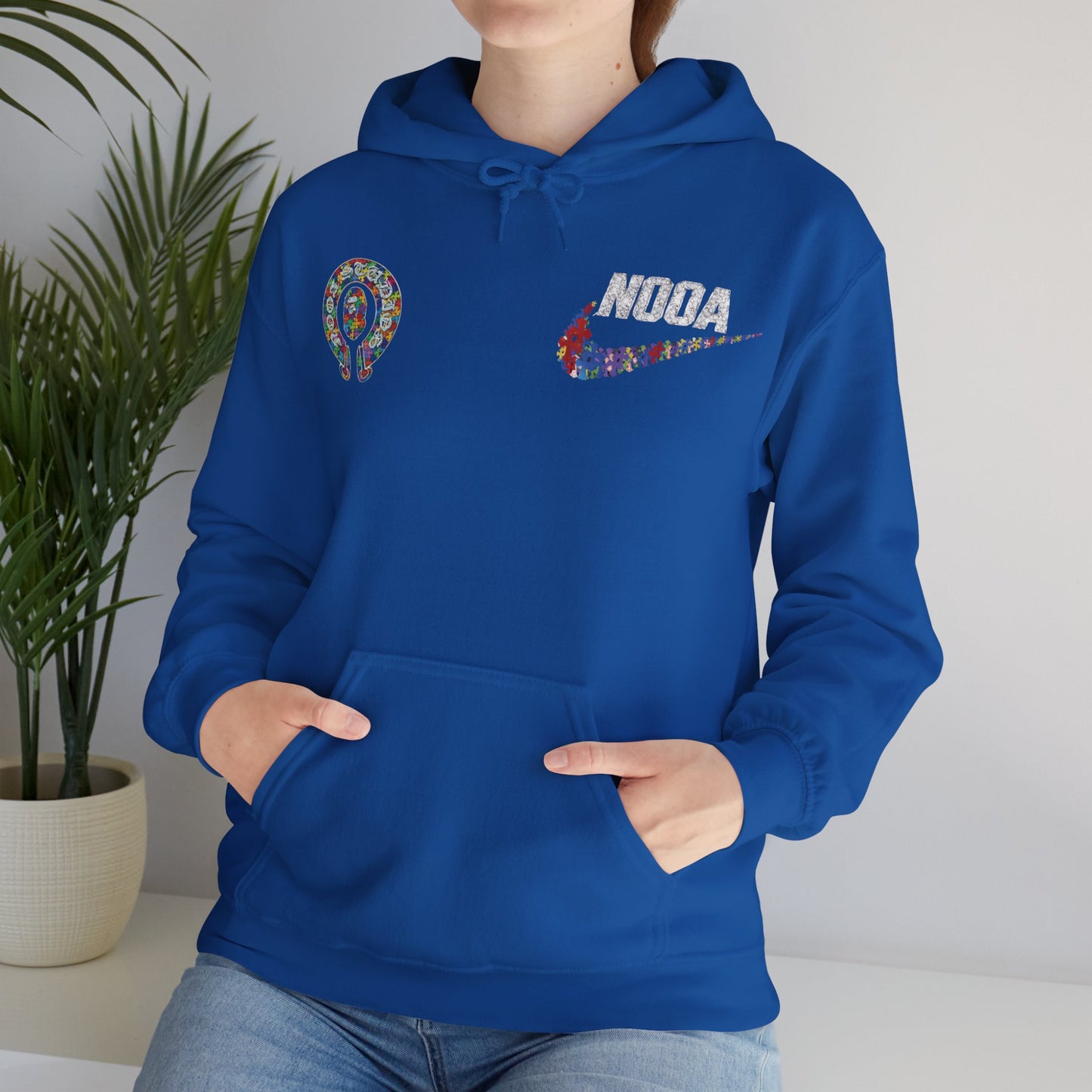 NOOA Floral Logo Hoodie - Colorful Nike Swoosh Pullover