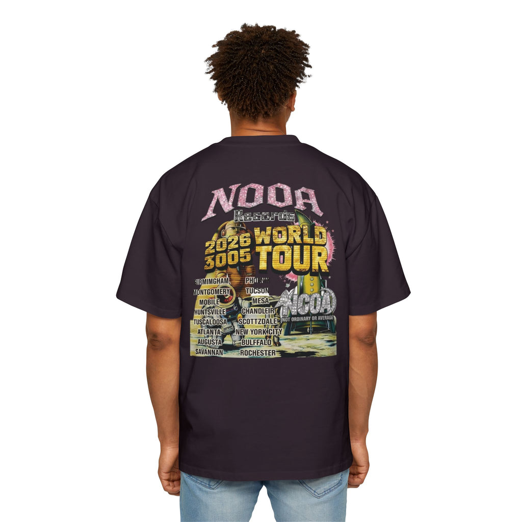Vintage Space Tour T‑Shirt — "Nooa Studios 2026 World Tour" Graphic Tee