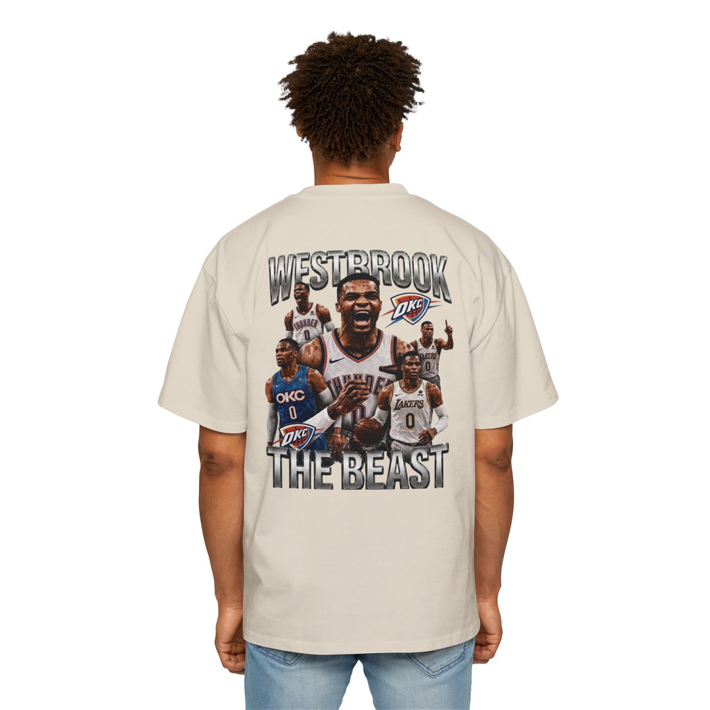 Westbrook 'The Beast' Graphic Tee — Retro Basketball Collage Shirt