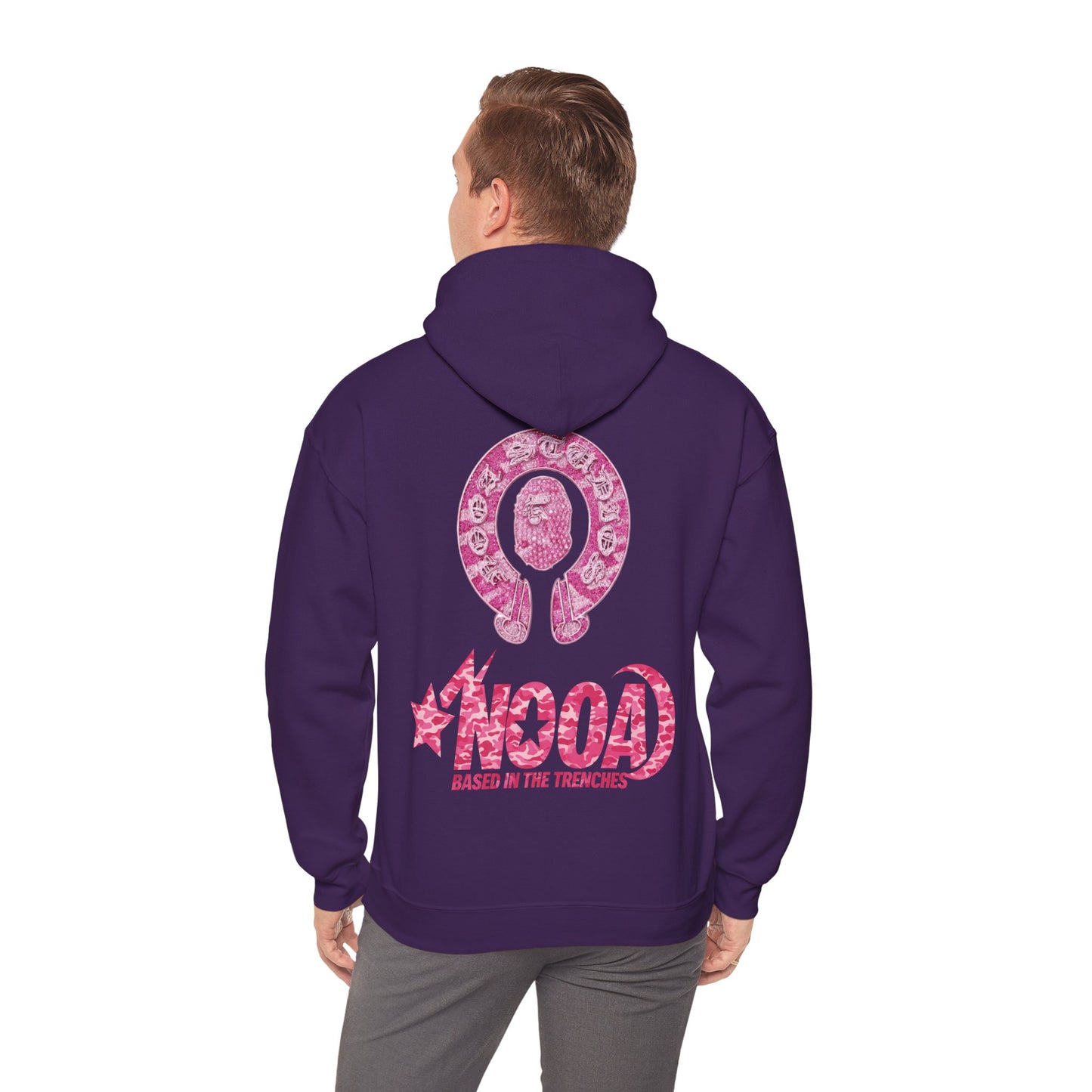 Hoodie — NOOA Pink Logo Graphic Hoodie (Based in the Trenches)