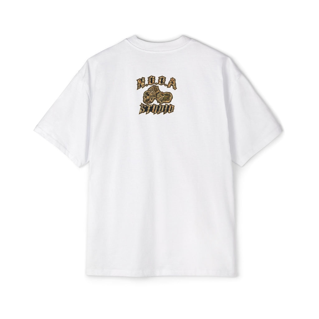 Men's Oversized Tee — Retro Hip-Hop Collage "Don't Let it Move" Graphic