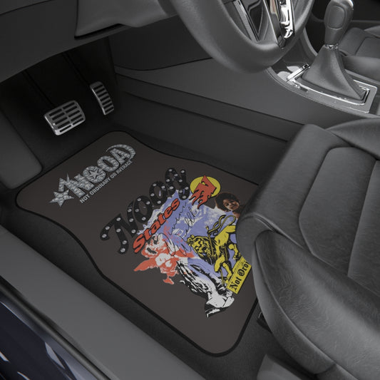 NOOA Graphic Car Floor Mats (Set of 4) — Retro Collage Auto Mat