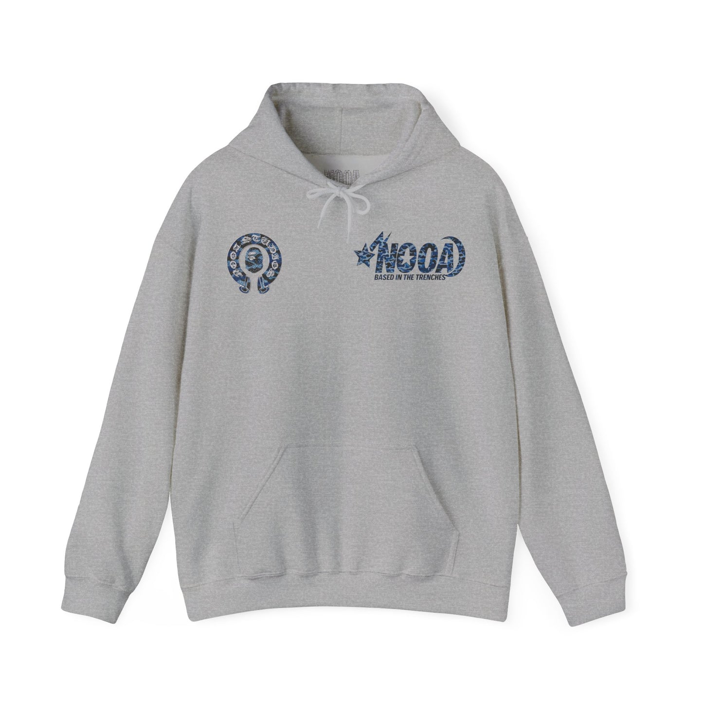 NOOA Logo Hoodie — 'Based in the Trenches' Graphic Pullover