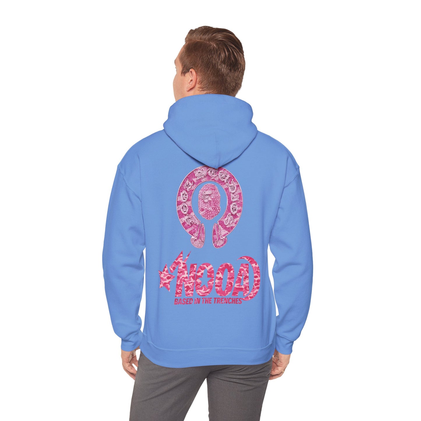 Hoodie — NOOA Pink Logo Graphic Hoodie (Based in the Trenches)