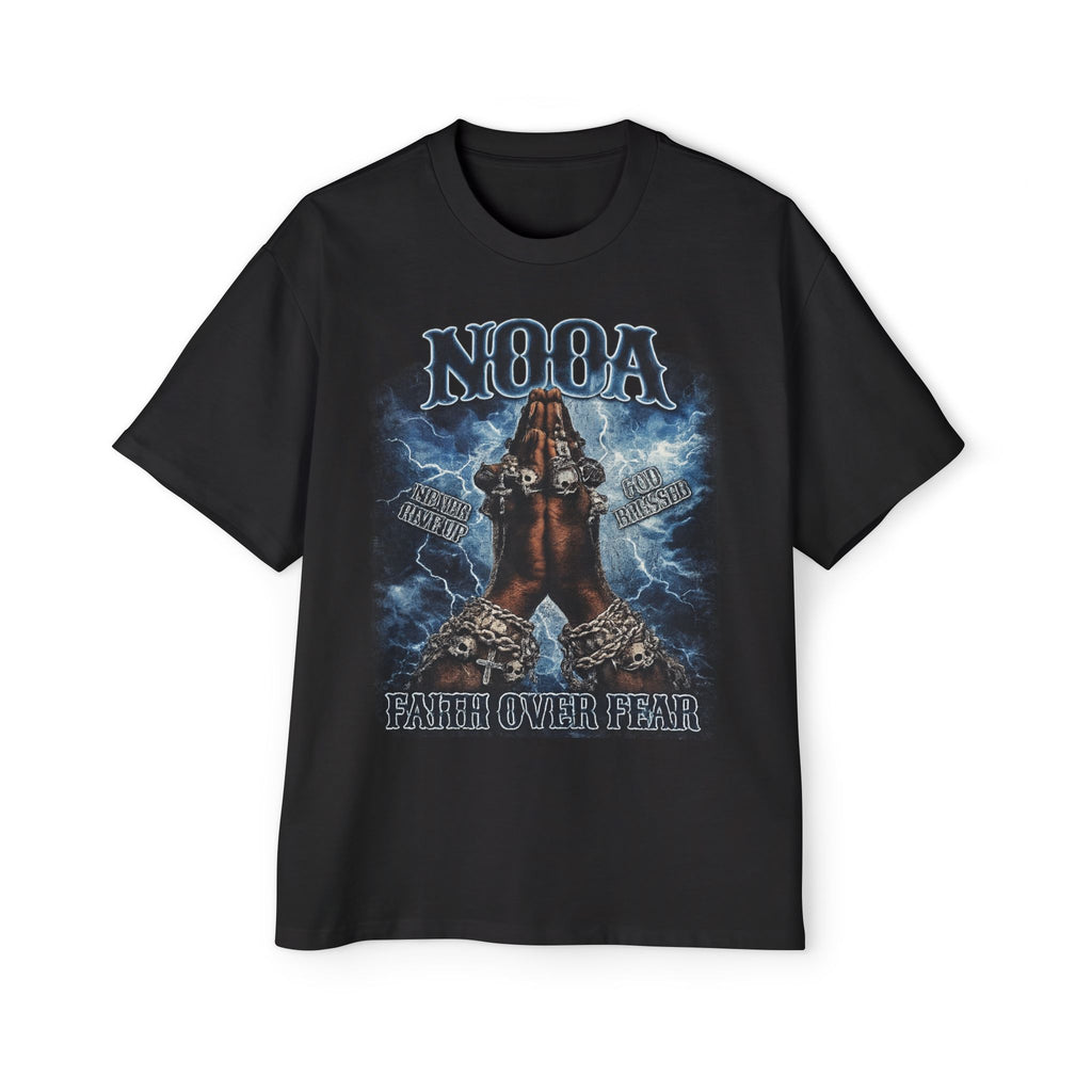 NOOA 'Faith Over Fear' Graphic Tee — Not Ordinary or Average Lightning Design