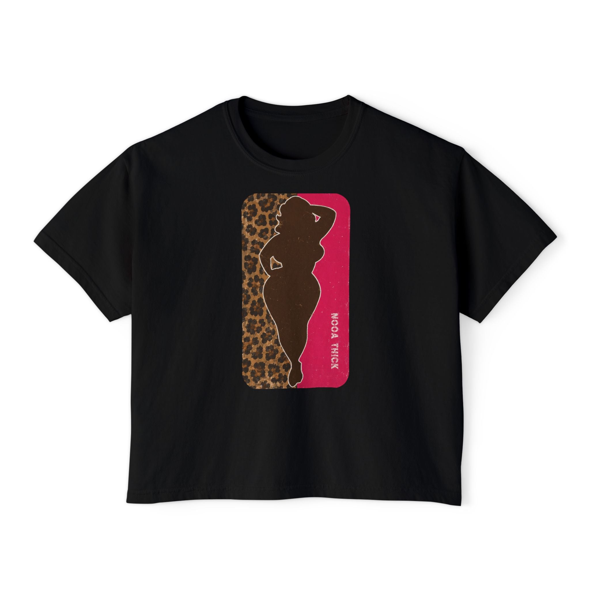 Boxy Cropped Tee— Curvy Silhouette & Bling Graphic Women's Cropped T-Shirt