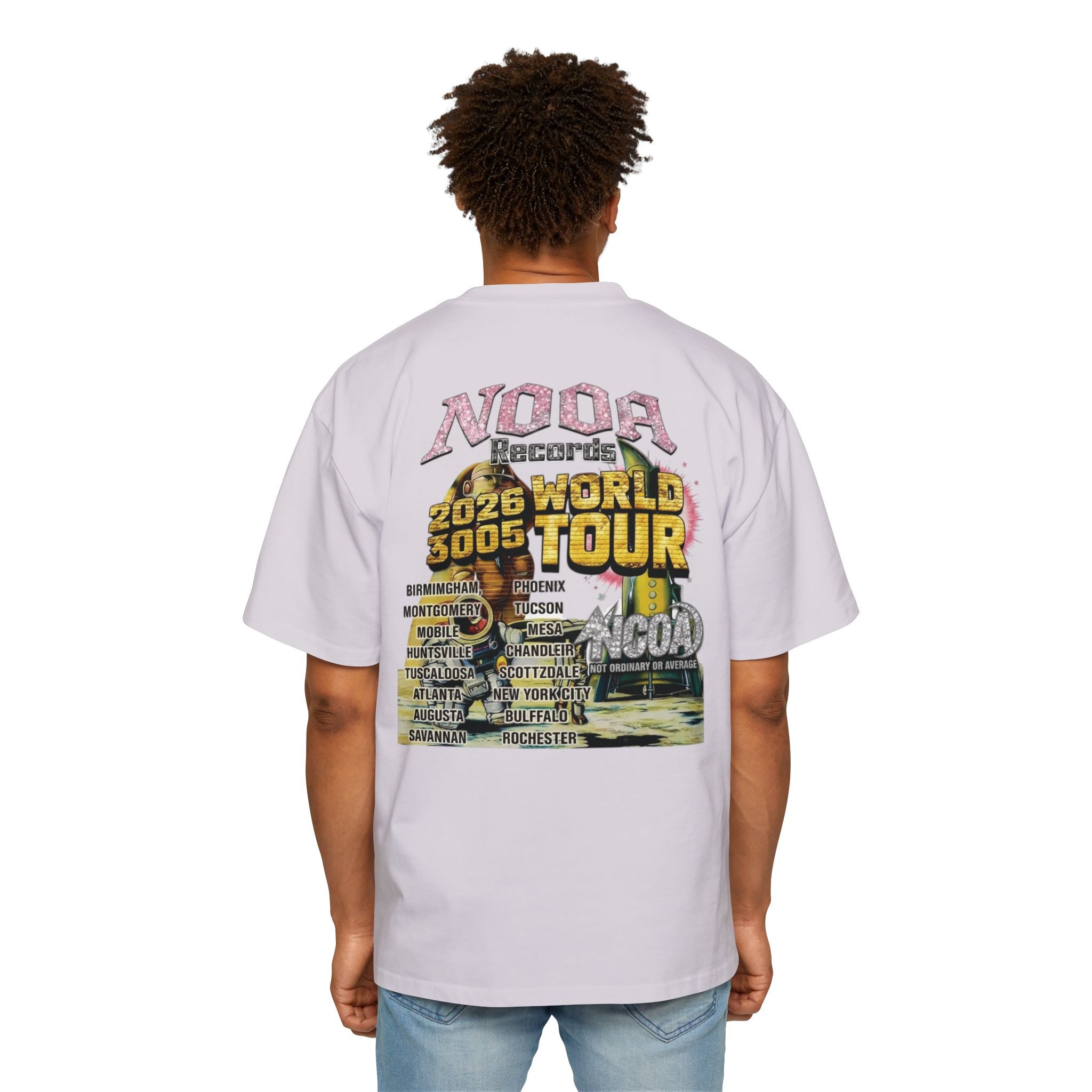 Vintage Space Tour T‑Shirt — "Nooa Studios 2026 World Tour" Graphic Tee