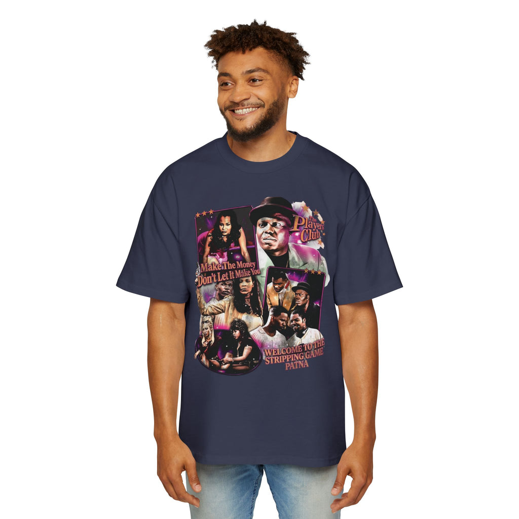 Men's Oversized Tee — Retro Hip-Hop Collage "Don't Let it Move" Graphic