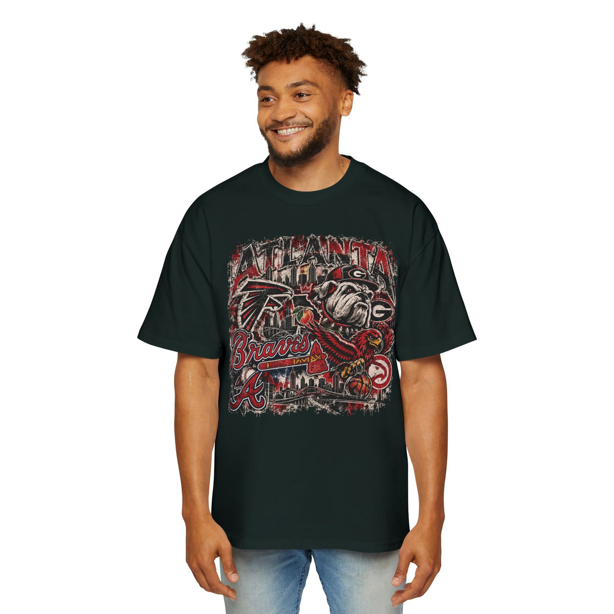 Atlanta Sports Graphic Tee - Falcons & Braves Vintage Mashup