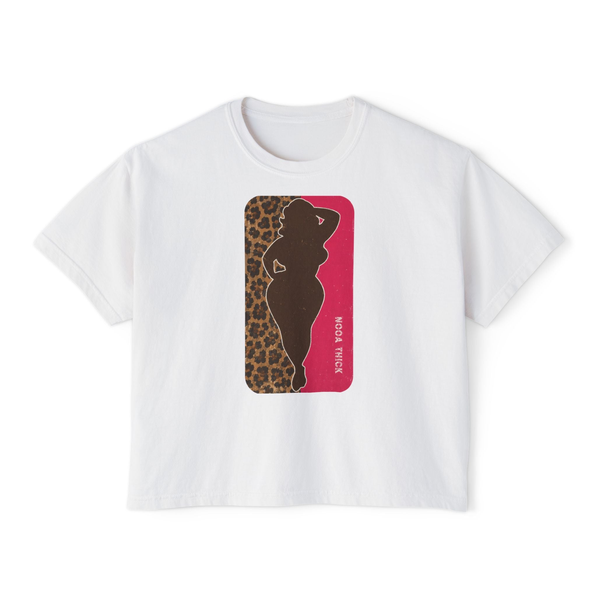 Boxy Cropped Tee— Curvy Silhouette & Bling Graphic Women's Cropped T-Shirt