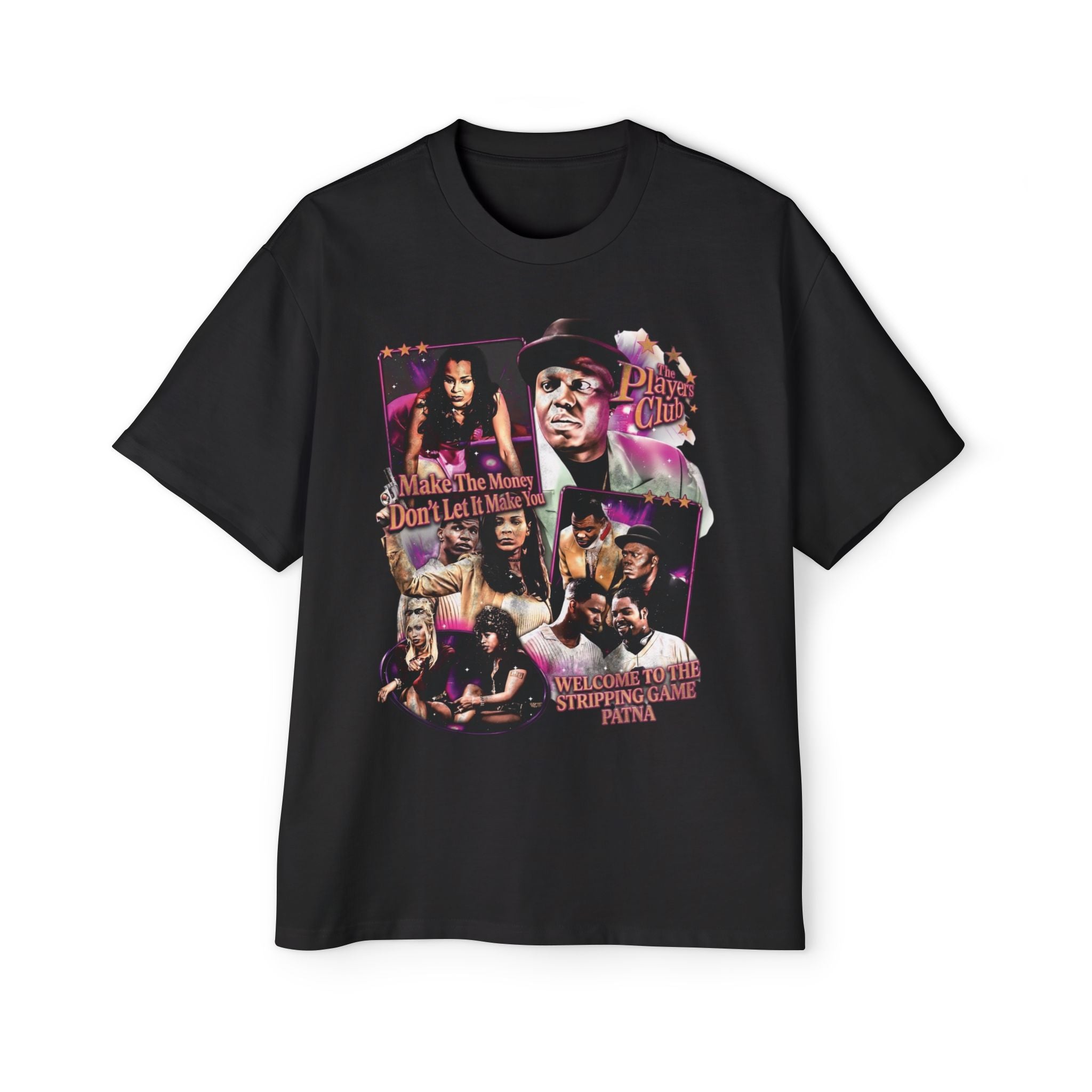 Men's Oversized Tee — Retro Hip-Hop Collage "Don't Let it Move" Graphic