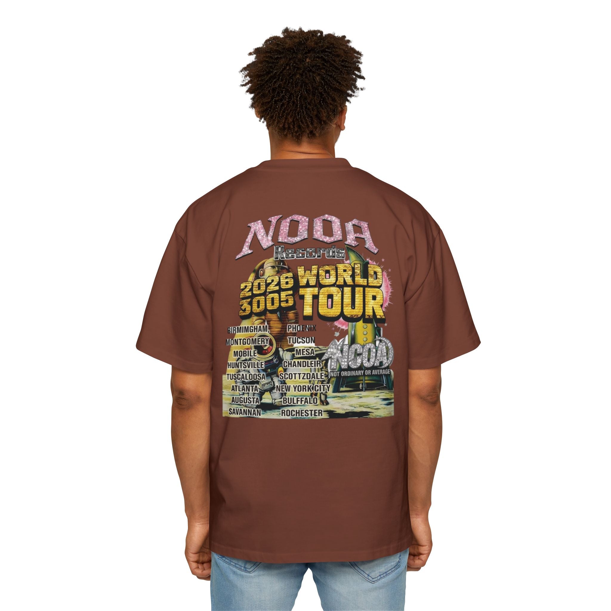 Vintage Space Tour T‑Shirt — "Nooa Studios 2026 World Tour" Graphic Tee
