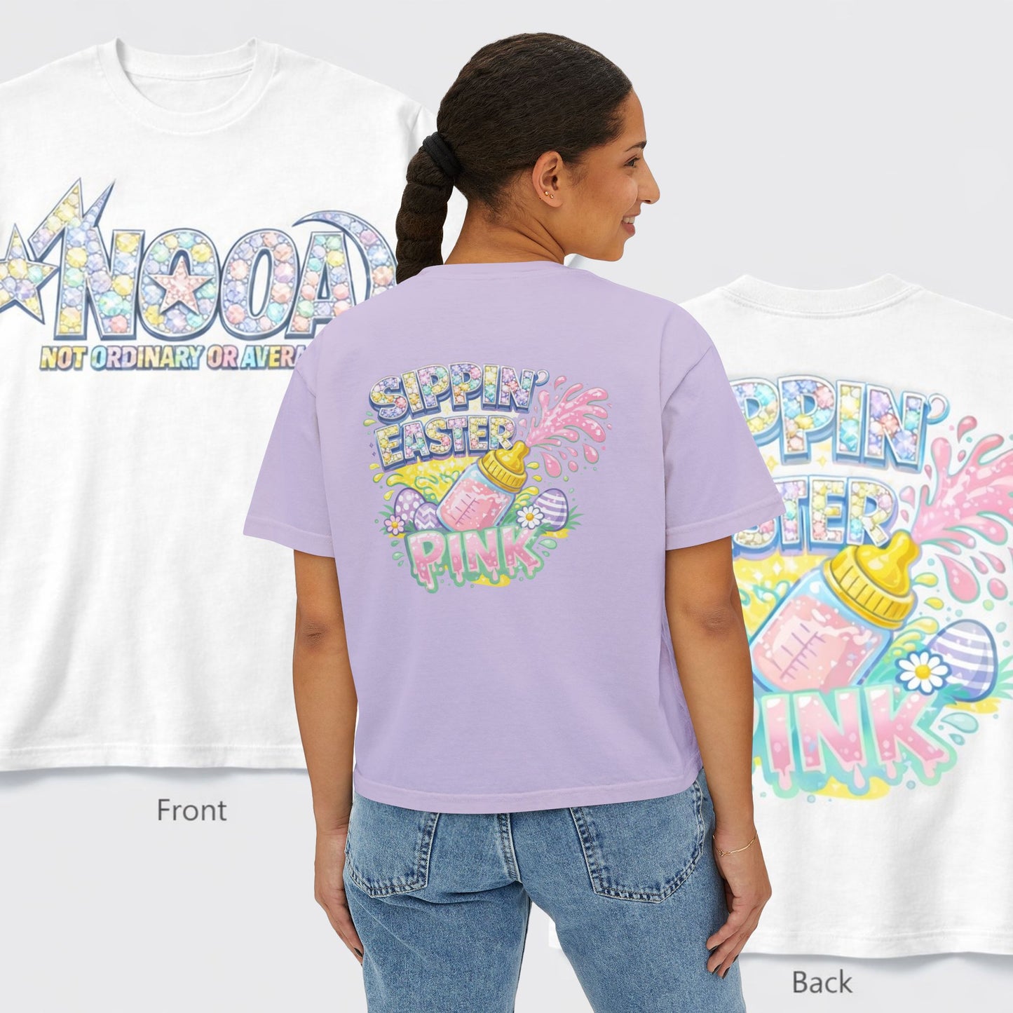 SIPPIN EASTER CROPPED TEE