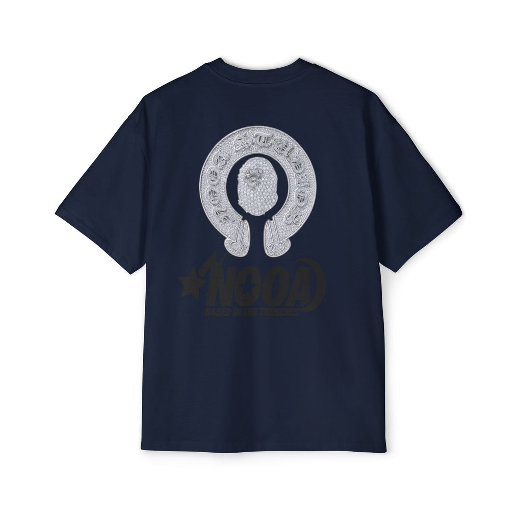 Graphic Tee — "NOOA Based in the Trenches" Oversized Men's T‑Shirt