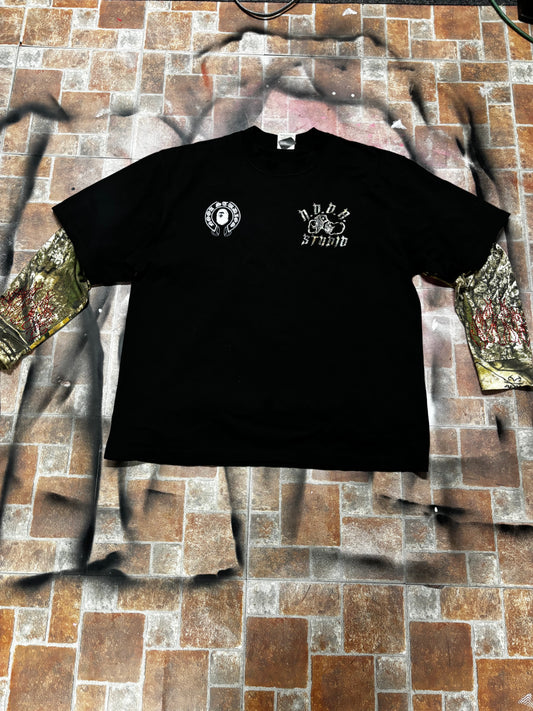 Black Camo Flame Thermal Tee