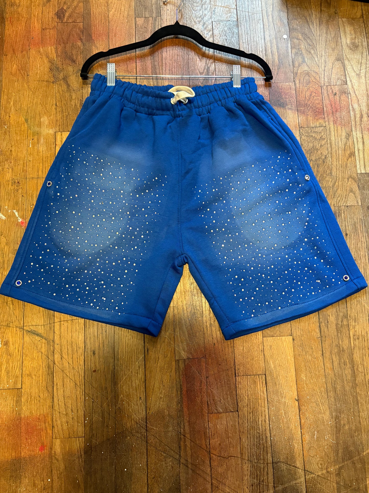 Blue Acid Wash Shorts